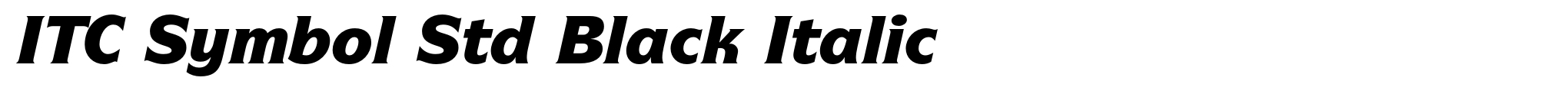 ITC Symbol Std Black Italic image